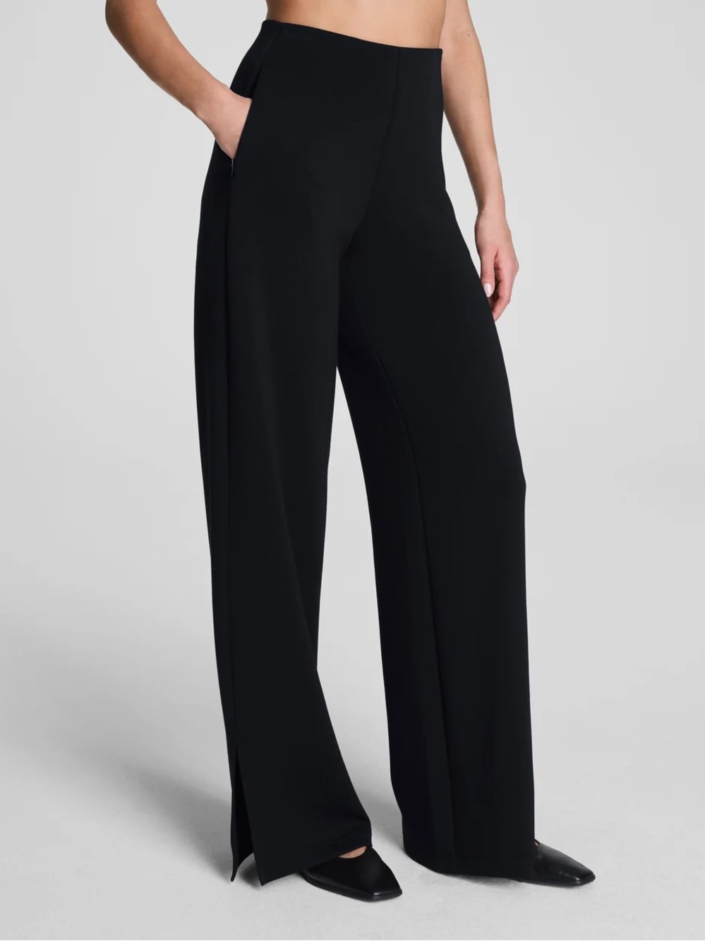 SPANX AirEssentials Zero Waistband Wide Leg Pant Black